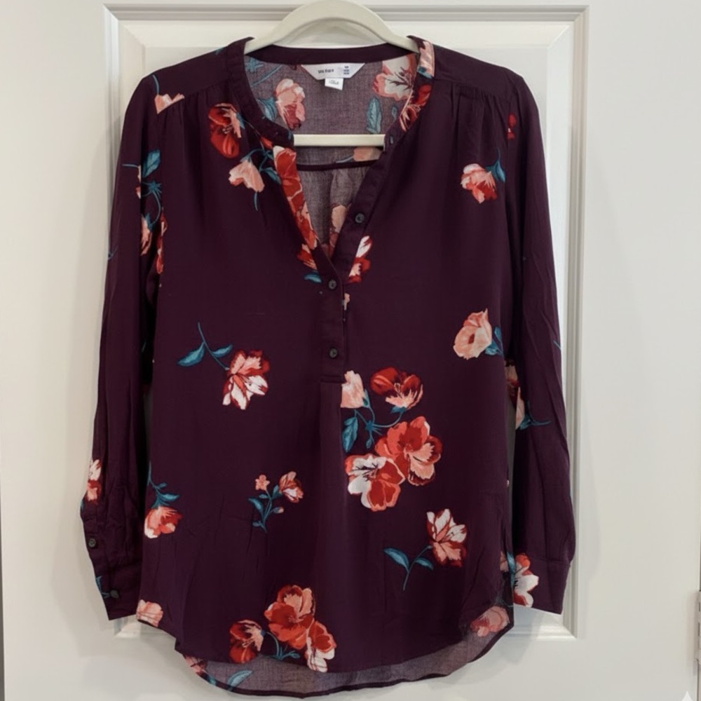 Old Navy Floral Button Blouse